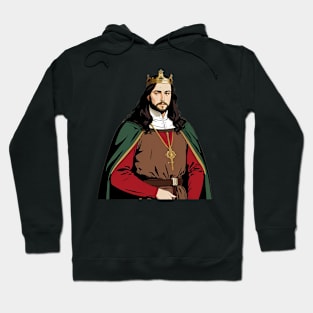 Regal King in Red and Green Hoodie